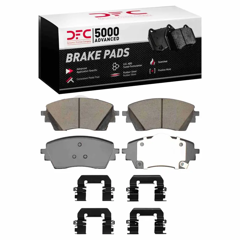 Dynamic Friction 2024-2025 Hyundai Kona Ev Front 5000 Advanced Ceramic Brake Pads And Hardware Kit 1