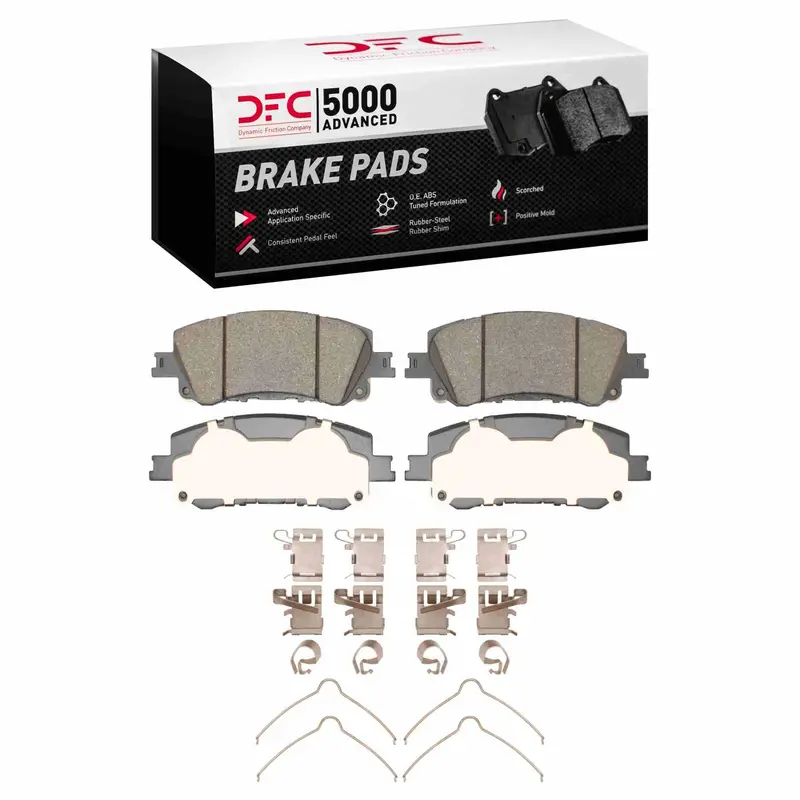 Dynamic Friction 2024-2025 Mazda Cx-1990 Front 5000 Advanced Ceramic Brake Pads And Hardware Kit 1