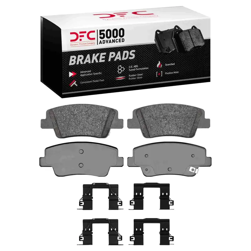 Dynamic Friction 2024-2026 Hyundai Ioniq 9 Rear 5000 Advanced Ceramic Brake Pads And Hardware Kit 1