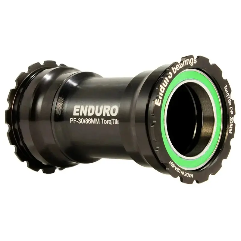 Enduro Torqtite Bottom Bracket Stainless Steel Angular Contact Bearings - Bb386evo To Sram Dub Black 1