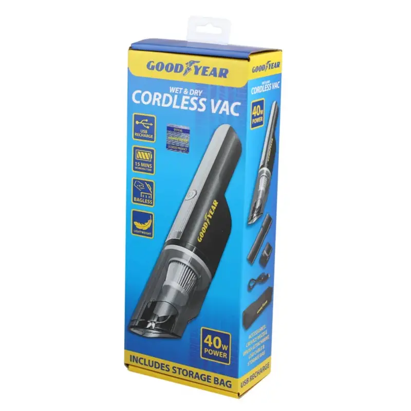 Goodyear Cordless Car Vacuum Cleaner Rechargeable 2