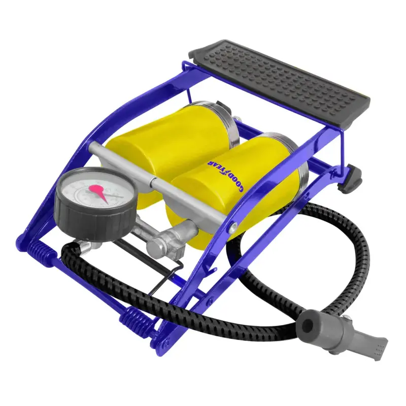 Goodyear Heavy Duty Double Barrel Foot Pump 1