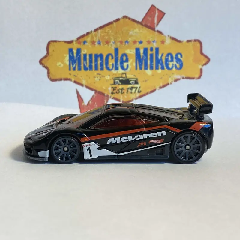 Hot Wheels 1/64 Hw Then And Now 7/10 Black Mclaren F1 Gtr Loose 1
