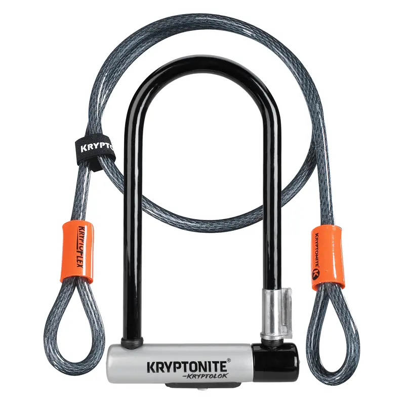 Kryptonite Kryptolok Standard U-Lock With 4' Flex Cable 1