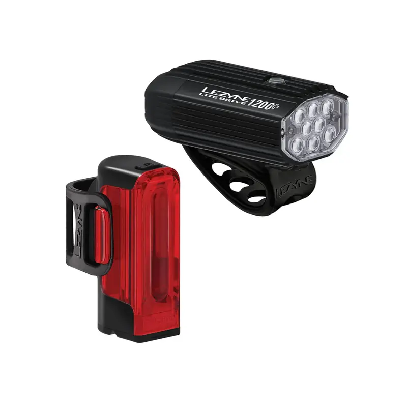 Lezyne Light Combo Lite Drive 1200+ And Strip Drive Pro 400+ 1
