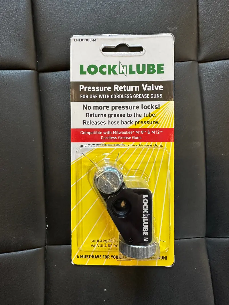 Locknlube Pressure Return Valve. 2