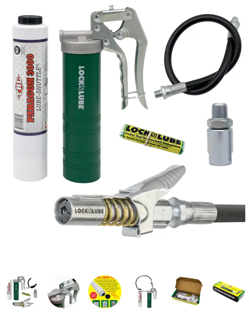 Locknlube Spin-On Pistol-Grip Grease Gun Kit 1