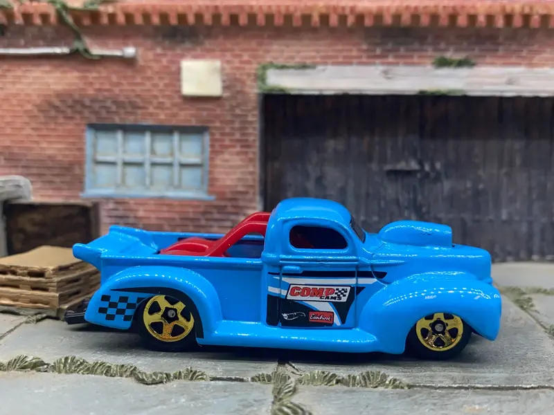 Loose Hot Wheels - 1940 Ford Drag Truck - Light Blue Comp Cams Livery 1