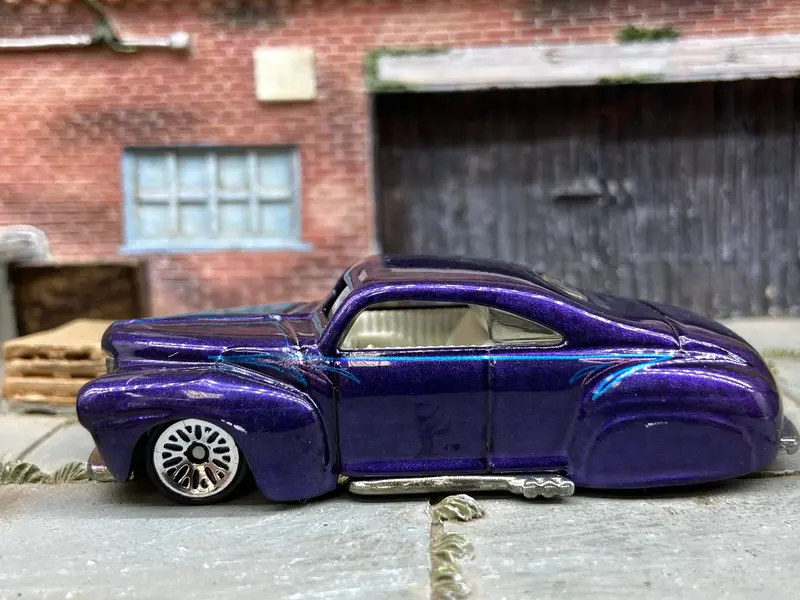Loose Hot Wheels 1941 Ford Coupe Tail Dragger Dressed In Purple, Pink And Blue 1