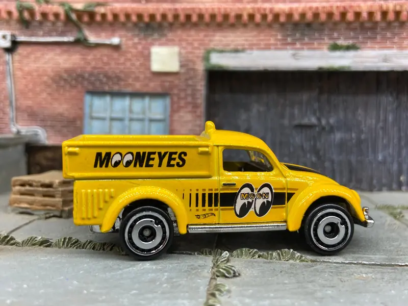 Loose Hot Wheels - 1949 Vw Volkswagen Beetle Pick Up Truck - Mooneyes Yellow Livery 1