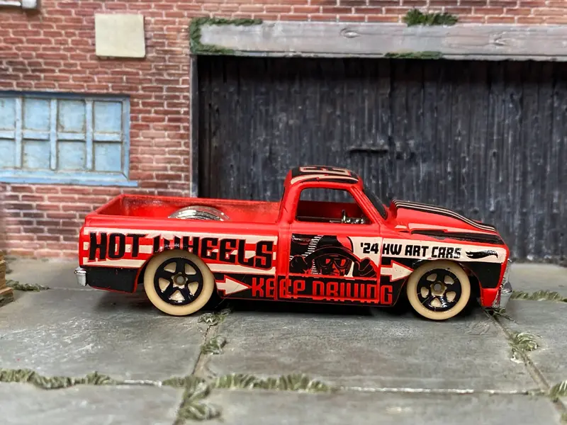 Loose Hot Wheels - 1967 Chevy C10 Pick Up Truck - Red Art Series 1