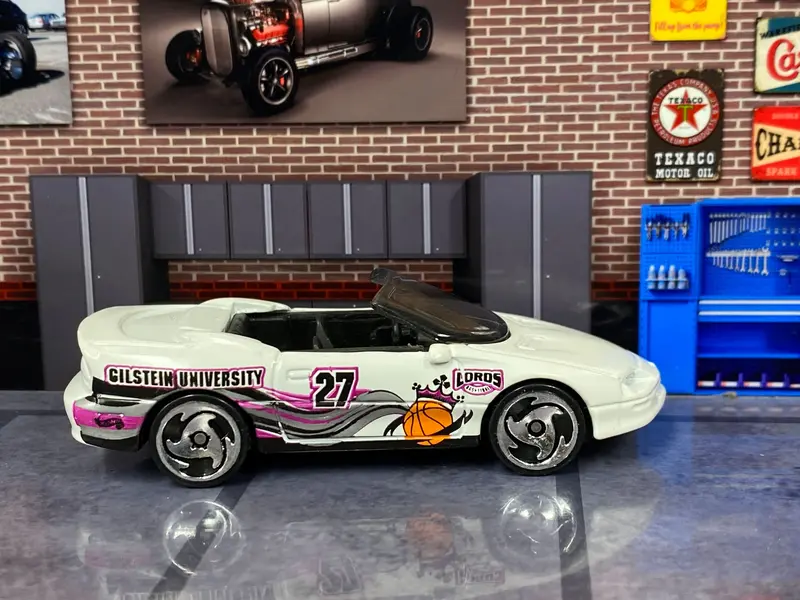Loose Hot Wheels - 1995 Camaro Convertible - White And Pink Gilstein University 27 1