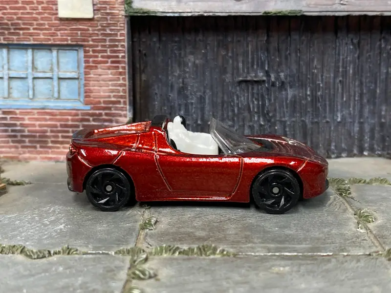 Loose Hot Wheels - 2008 Tesla Roadster - Dark Red 1