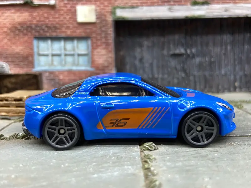 Loose Hot Wheels Alpine A110 Dressed In Blue And Orange #36 1