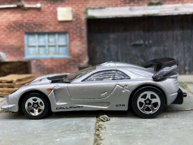Loose Hot Wheels - Chevy Corvette Callaway C7-R Race Car - Silver And Black 1