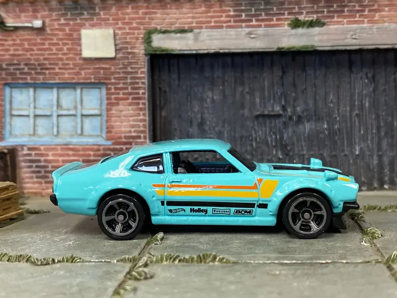 Loose Hot Wheels - Custom Ford Maverick - Light Blue And Black 1