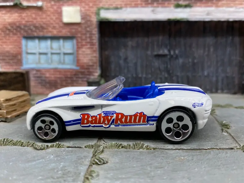 Loose Hot Wheels - Dodge Concept Car Convertible - White And Blue Babyruth 1