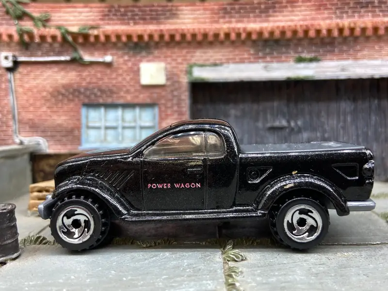 Loose Hot Wheels Dodge Power Wagon 4X4 Truck In Black And Pink 1