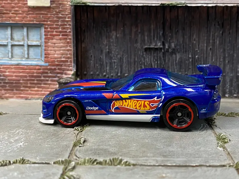 Loose Hot Wheels - Dodge Viper Srt10 Acr - Hot Wheels Blue, Black, Orange, Yellow And White 1