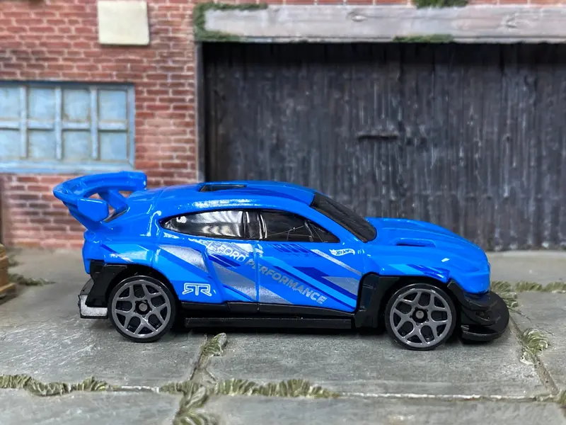 Loose Hot Wheels - Ford Mustang Mach-E 1400 - Blue And Silver Ford Performance 1
