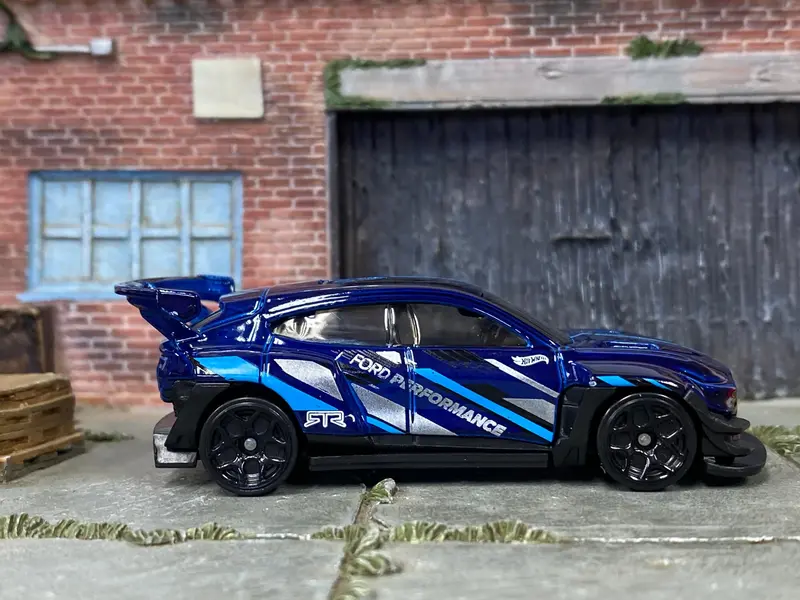 Loose Hot Wheels - Ford Mustang Mach-E 1400 - Dark Blue And Silver Ford Performance 1