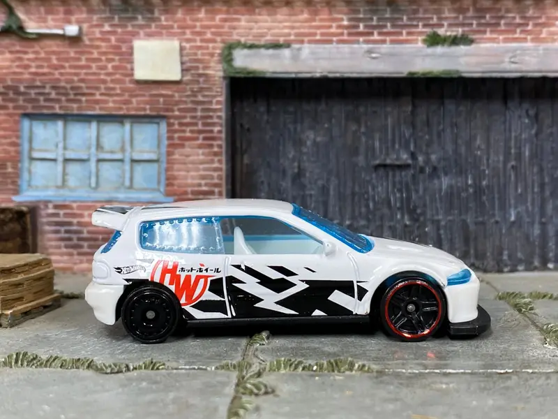 Loose Hot Wheels - Honda Civic Custom - White And Black 1