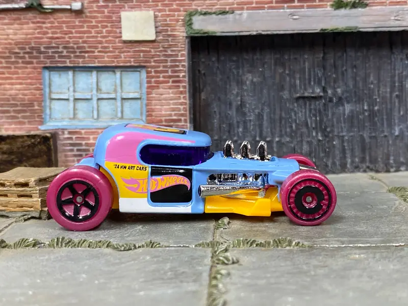 Loose Hot Wheels - Mod Rod Hot Rod - Light Blue Art Car 1