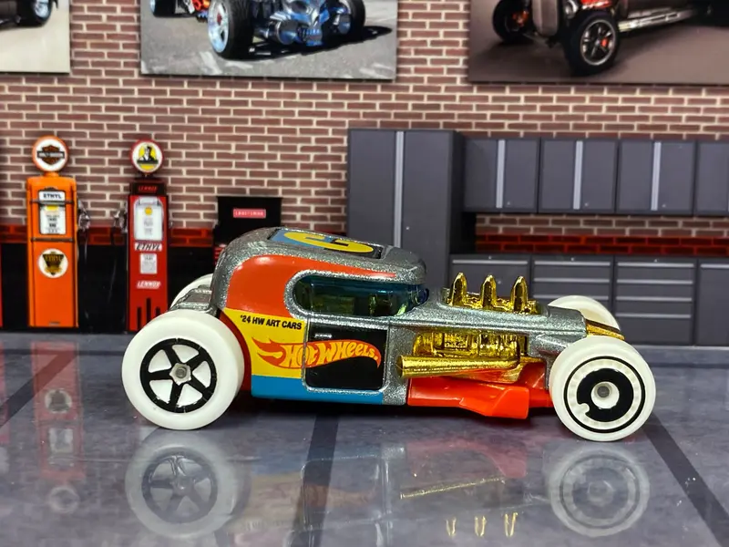 Loose Hot Wheels - Mod Rod Hot Rod - Silver Art Car 1