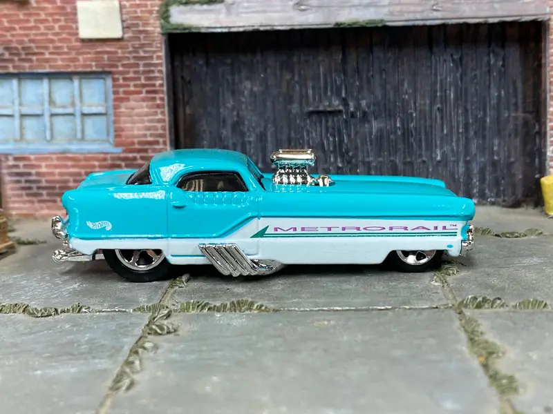 Loose Hot Wheels - Nash Metrorail Drag Car - Blue And White 1