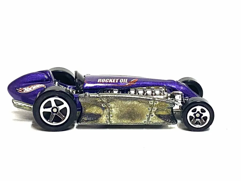 Loose Hot Wheels - Rocket Oil Special Race Car - Purple Rocket 1