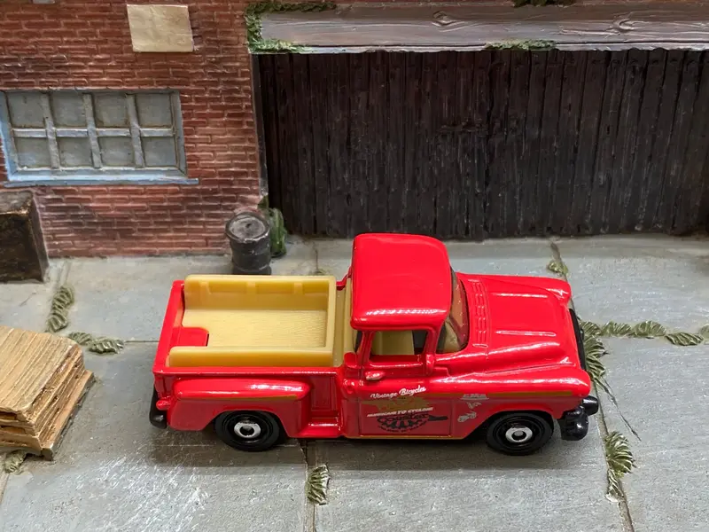 Loose Matchbox - 1957 Gmc Stepside - Red And Gold With Wood Bed Sides 2