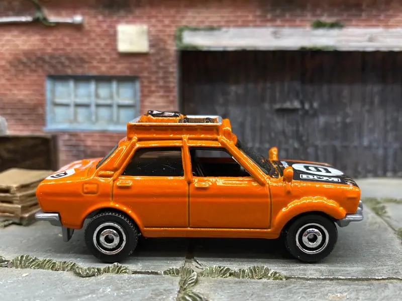 Loose Matchbox - 1970 Datsun 510 Rally Car - Orange 1