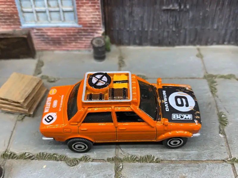 Loose Matchbox - 1970 Datsun 510 Rally Car - Orange 2