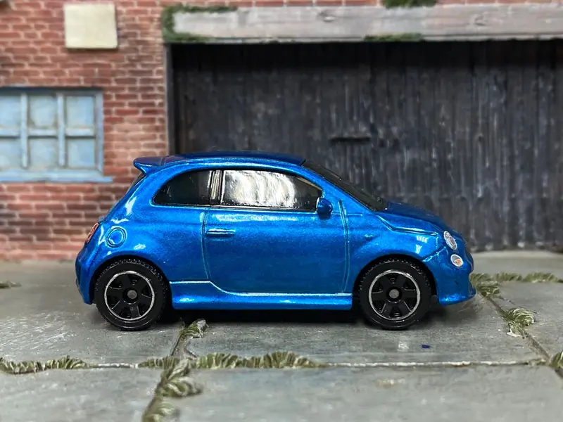 Loose Matchbox - 2019 Fiat 500 Turbo - Blue 1