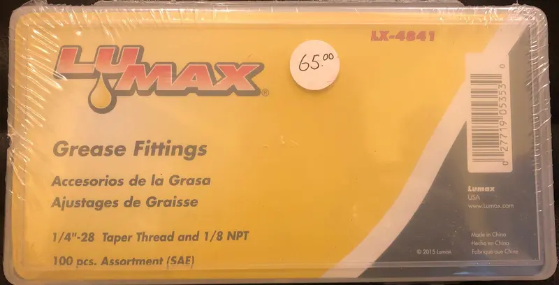 Lumax 100 Pc Standard Grease Fittings-Lx-4841 1