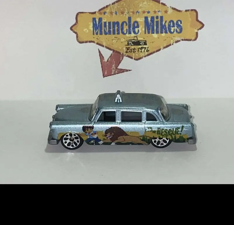 Matchbox 2003 Checker Cab Blue Lion And Boy To The Rescue 1:62, Loose, Rare!! 1