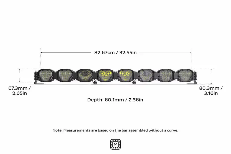 Morimoto 4Banger Bar: 8 Pod / 32.5" 6