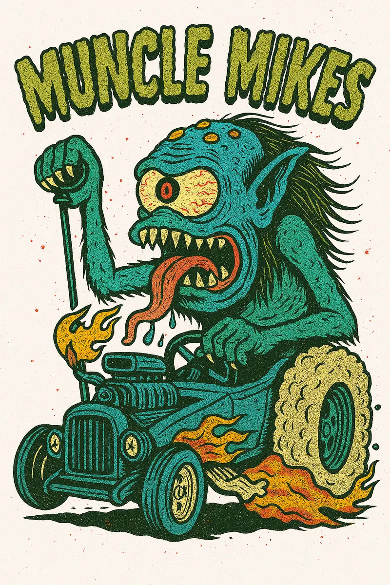 Muncle Mikes Hot Rod And Rat Rod Shirt Mayhem! Monster Rods! (002) 1