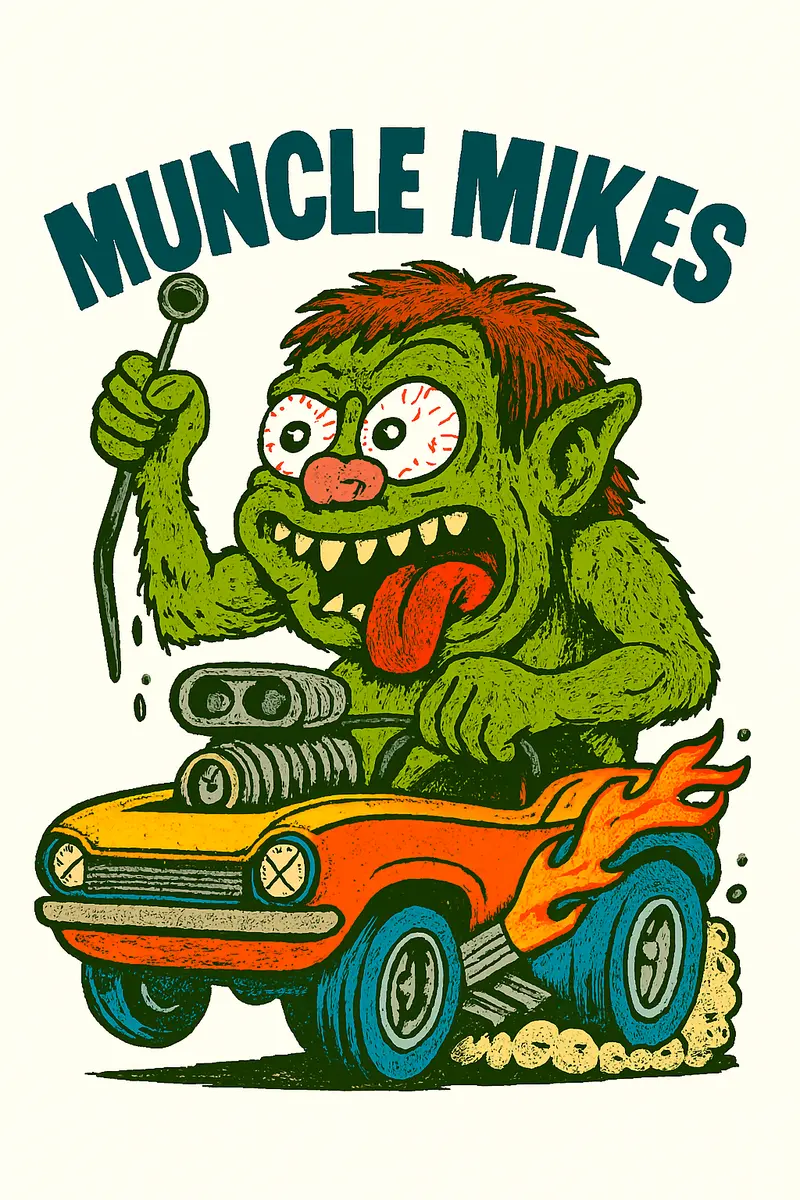 Muncle Mikes Hot Rod And Rat Rod Shirt Mayhem! Monster Rods! (004) 1
