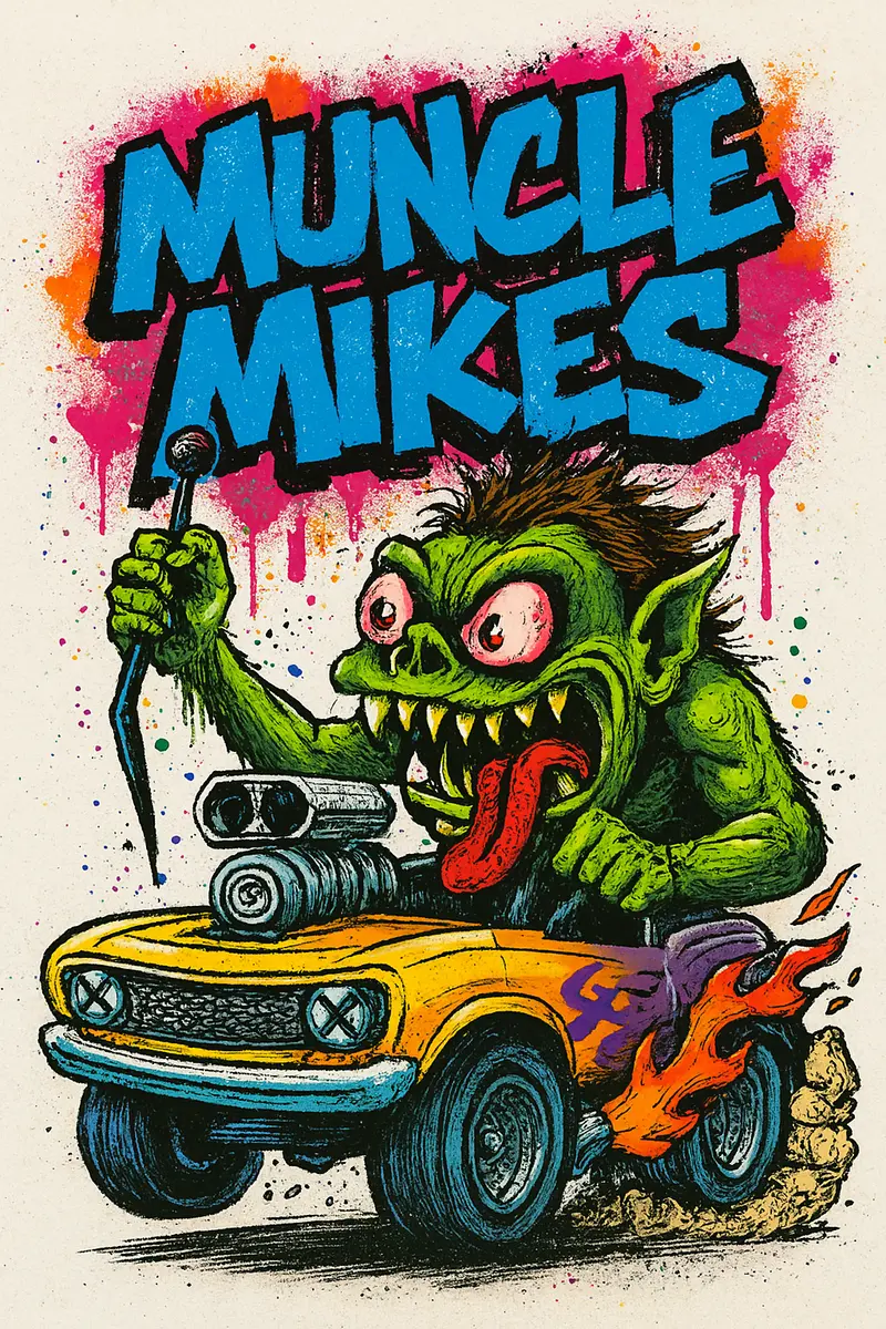 Muncle Mikes Hot Rod And Rat Rod Shirt Mayhem! Monster Rods! (006) 1