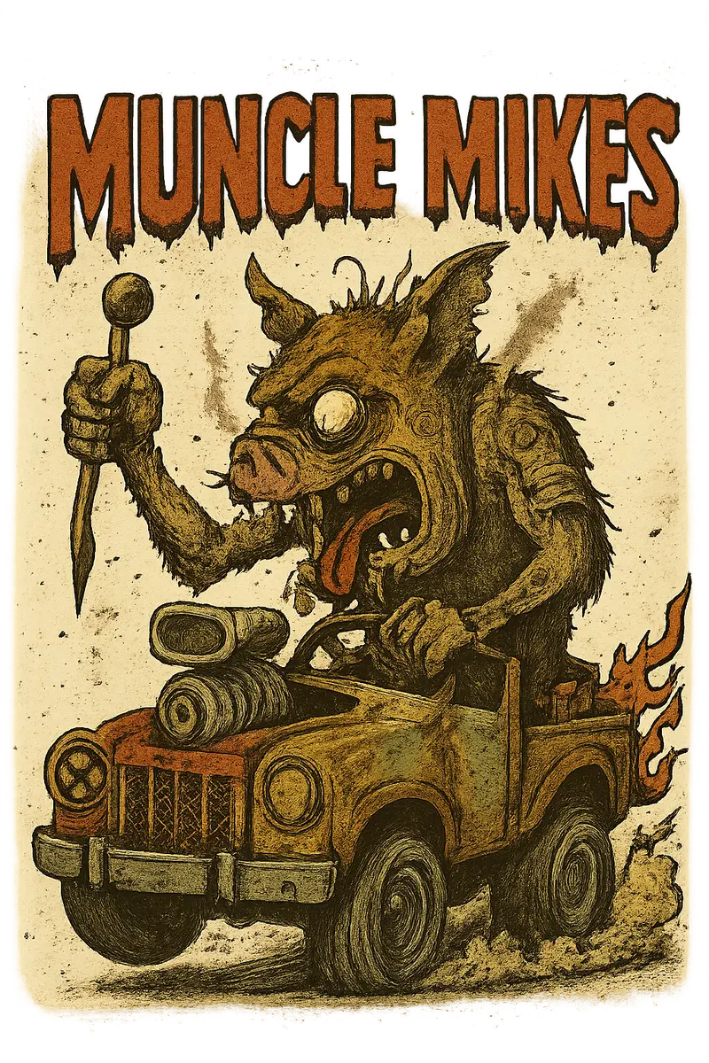 Muncle Mikes Hot Rod And Rat Rod Shirt Mayhem! Monster Rods! (008) 1