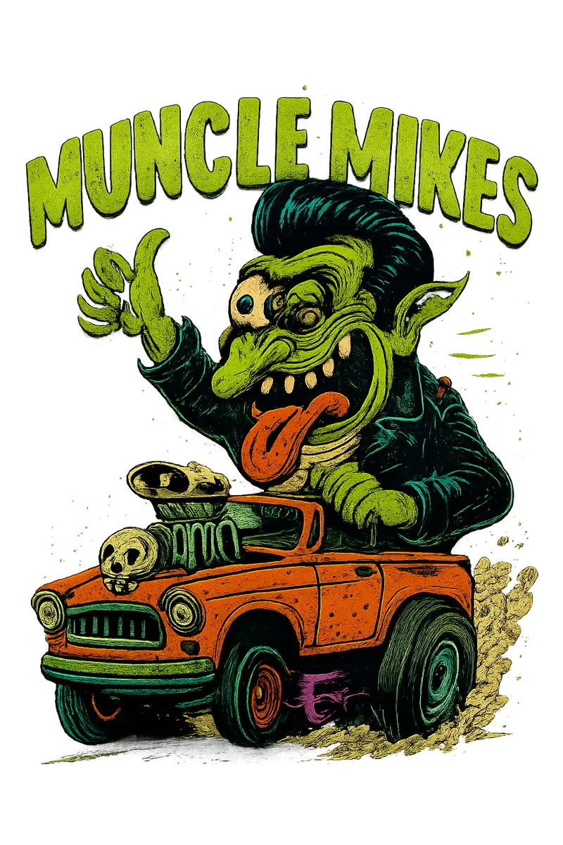 Muncle Mikes Hot Rod And Rat Rod Shirt Mayhem! Monster Rods! (010) 1