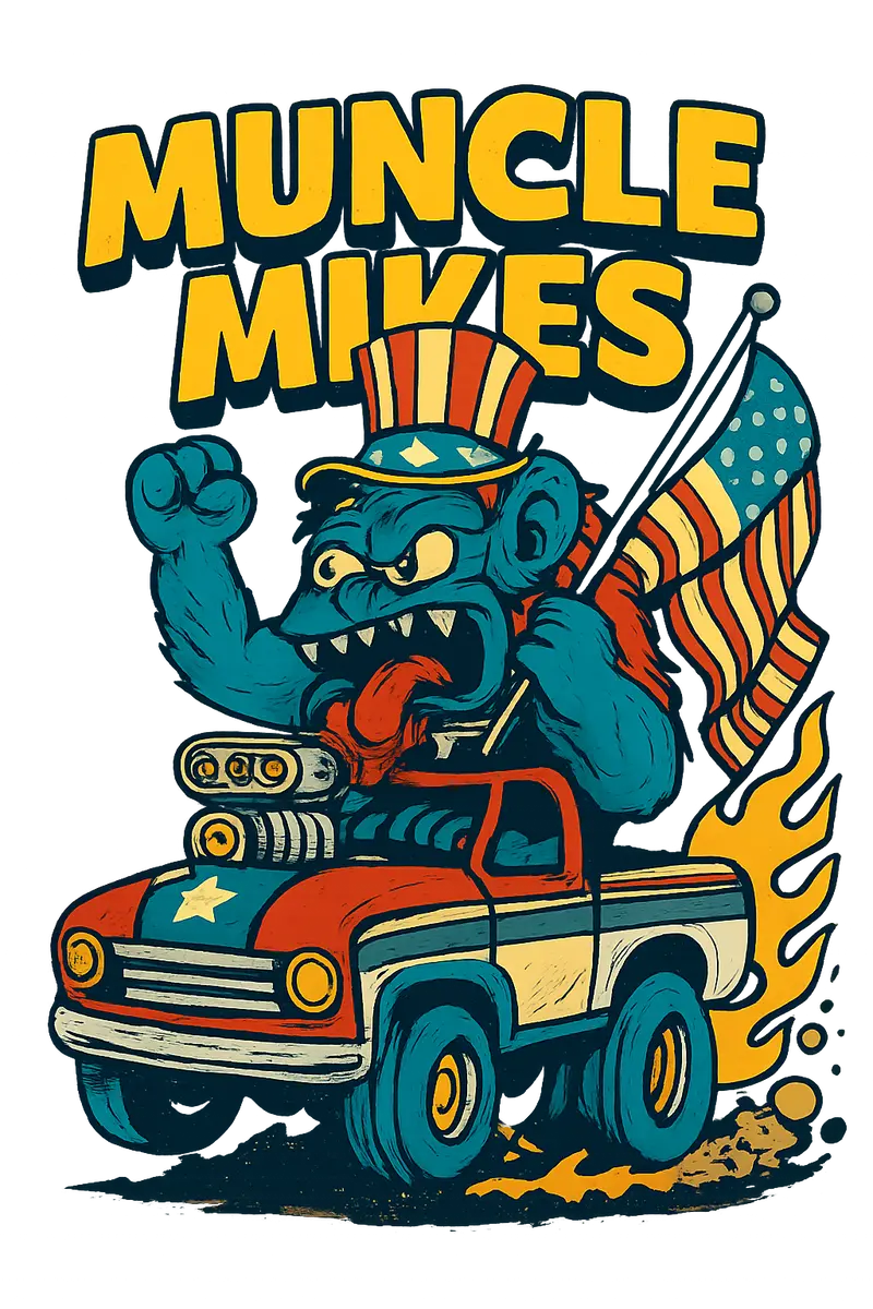 Muncle Mikes Hot Rod And Rat Rod Shirt Mayhem! Monster Rods! (026) 1