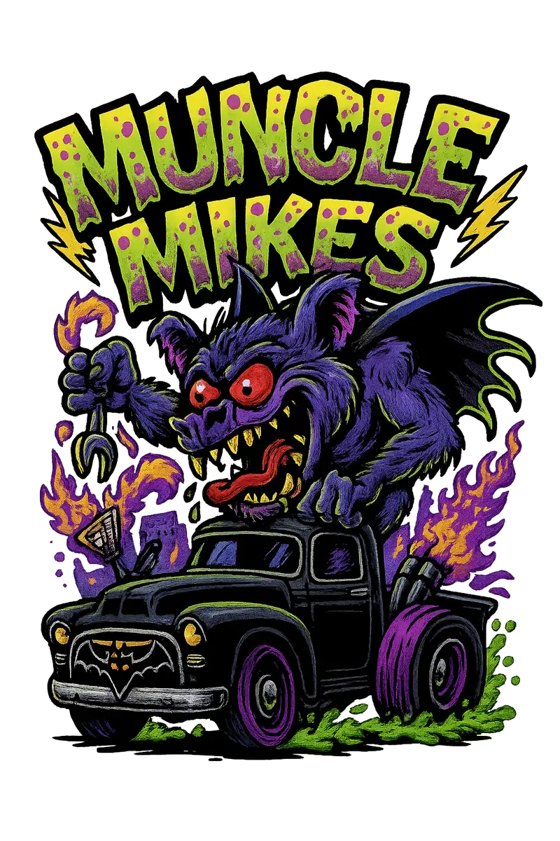 Muncle Mikes Hot Rod And Rat Rod Shirt Mayhem! Monster Rods! (029) 1