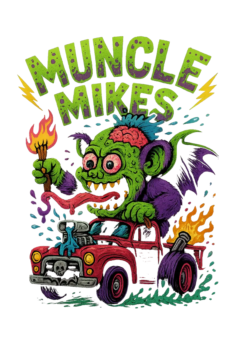 Muncle Mikes Hot Rod And Rat Rod Shirt Mayhem! Monster Rods! (030) 1