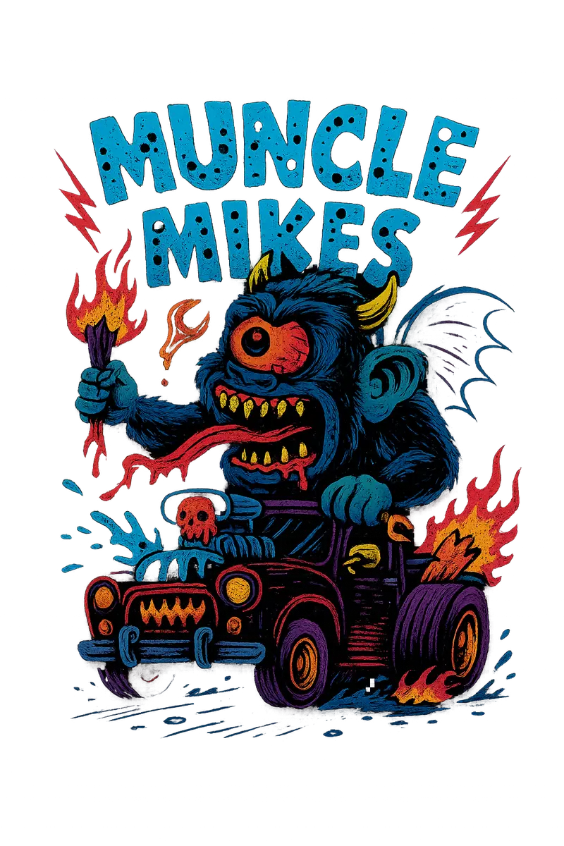 Muncle Mikes Hot Rod And Rat Rod Shirt Mayhem! Monster Rods! (032) 1