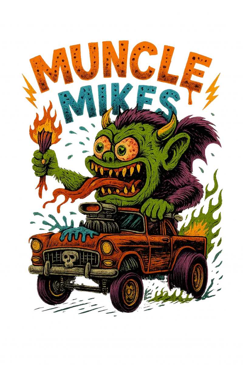 Muncle Mikes Hot Rod And Rat Rod Shirt Mayhem! Monster Rods! (033) 1
