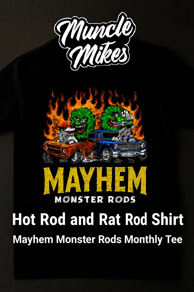 Muncle Mikes Hot Rod And Rat Rod Shirt — Mayhem Monster Rods Monthly Tee | Vintage Hot Rod Tee 1