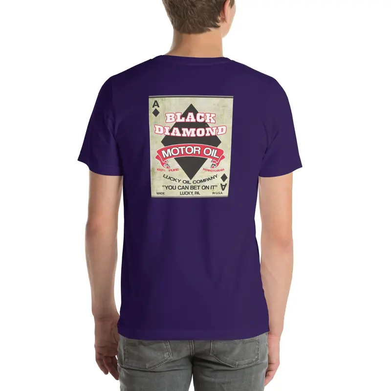 Muncle Mike’s Vintage Gas & Oil T-Shirt – Black Diamond Motor Oil Theme