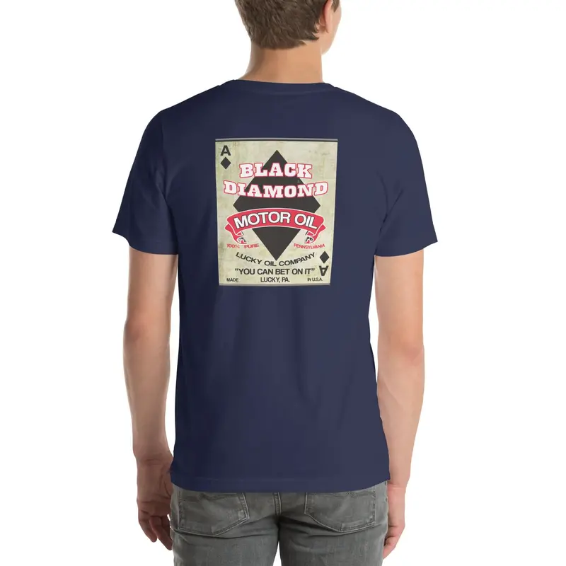 Muncle Mike’s Vintage Gas & Oil T-Shirt – Black Diamond Motor Oil Theme